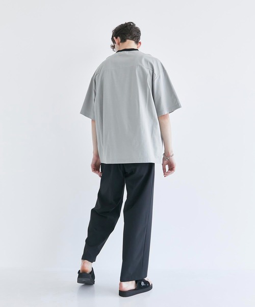 CITY TOKYO（シティトウキョウ）の「スクエアデザインオーバーサイズTシャツ（Tシャツ/カットソー・メンズ・ブラック/オフホワイト/グリーン・1/2）」の6枚目の写真