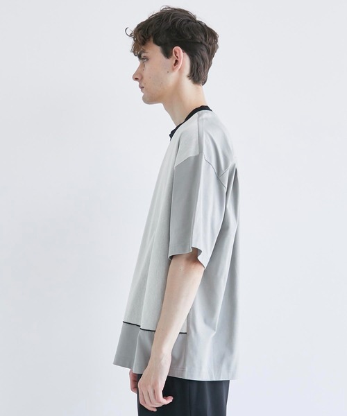 CITY TOKYO（シティトウキョウ）の「スクエアデザインオーバーサイズTシャツ（Tシャツ/カットソー・メンズ・ブラック/オフホワイト/グリーン・1/2）」の8枚目の写真