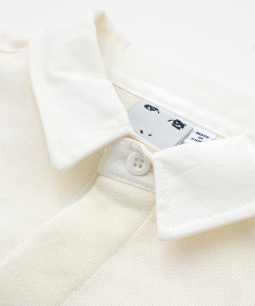 X-girl（エックスガール）の「RUGBY SWEATSHIRT（スウェット・レディース・ホワイト/グリーン/チャコール・S/M）」の6枚目の写真