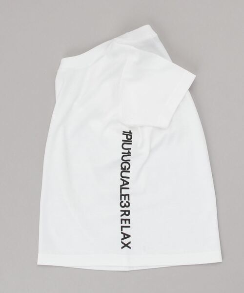 1piu1uguale3 RELAX(ウノピュウノウグァーレトレリラックス)の「1PIU1UGUALE3 RELAX(1PIU1UGUALE3 RELAX) キッズバックロゴプリントT(Tシャツ/カットソー・キッズ・ホワイト/ブラック/チャコールグレー/ネイビー/ライトブルー/グリーン/ロイヤルブルー/パープル/ライトピンク・150/140/130/110/120)」の12枚目の写真