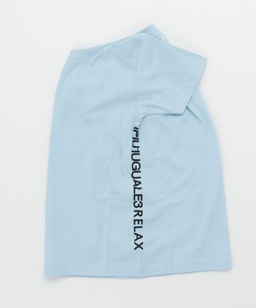 1piu1uguale3 RELAX(ウノピュウノウグァーレトレリラックス)の「1PIU1UGUALE3 RELAX(1PIU1UGUALE3 RELAX) キッズバックロゴプリントT(Tシャツ/カットソー・キッズ・ホワイト/ブラック/チャコールグレー/ネイビー/ライトブルー/グリーン/ロイヤルブルー/パープル/ライトピンク・150/140/130/110/120)」の14枚目の写真