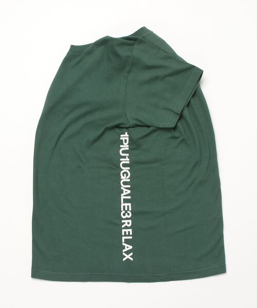 1piu1uguale3 RELAX(ウノピュウノウグァーレトレリラックス)の「1PIU1UGUALE3 RELAX(1PIU1UGUALE3 RELAX) キッズバックロゴプリントT(Tシャツ/カットソー・キッズ・ホワイト/ブラック/チャコールグレー/ネイビー/ライトブルー/グリーン/ロイヤルブルー/パープル/ライトピンク・150/140/130/110/120)」の16枚目の写真