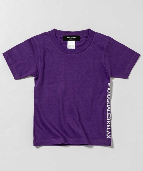 1piu1uguale3 RELAX(ウノピュウノウグァーレトレリラックス)の「1PIU1UGUALE3 RELAX(1PIU1UGUALE3 RELAX) キッズバックロゴプリントT(Tシャツ/カットソー・キッズ・ホワイト/ブラック/チャコールグレー/ネイビー/ライトブルー/グリーン/ロイヤルブルー/パープル/ライトピンク・150/140/130/110/120)」の8枚目の写真
