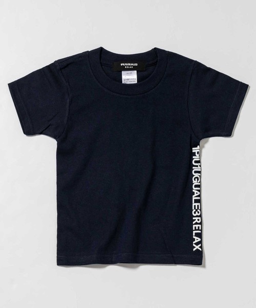 1piu1uguale3 RELAX(ウノピュウノウグァーレトレリラックス)の「1PIU1UGUALE3 RELAX(1PIU1UGUALE3 RELAX) キッズバックロゴプリントT(Tシャツ/カットソー・キッズ・ホワイト/ブラック/チャコールグレー/ネイビー/ライトブルー/グリーン/ロイヤルブルー/パープル/ライトピンク・150/140/130/110/120)」の6枚目の写真