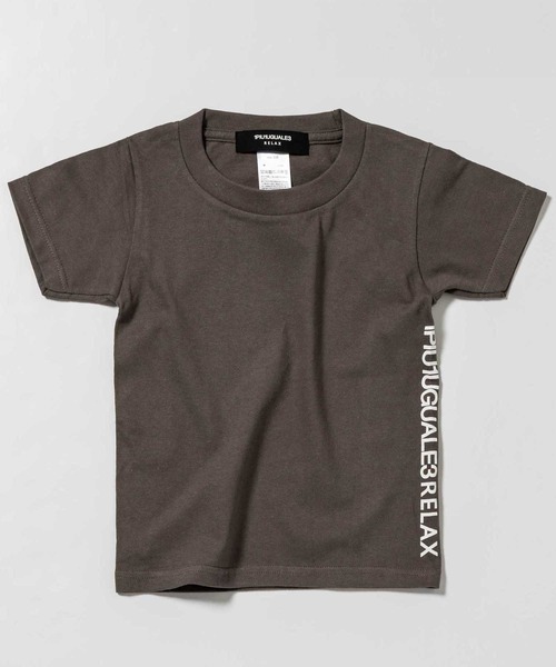 1piu1uguale3 RELAX(ウノピュウノウグァーレトレリラックス)の「1PIU1UGUALE3 RELAX(1PIU1UGUALE3 RELAX) キッズバックロゴプリントT(Tシャツ/カットソー・キッズ・ホワイト/ブラック/チャコールグレー/ネイビー/ライトブルー/グリーン/ロイヤルブルー/パープル/ライトピンク・150/140/130/110/120)」の3枚目の写真
