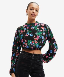 M. Christian Lacroix 花柄 クロップドブラウス
