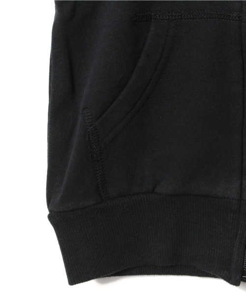 HYSTERIC MINI(ヒステリックミニ)の「Tattooing in mini parra shop フーデットベスト(スーパーストレッチ)(ベスト・キッズ・ブラック/レッド・110/100/120)」の6枚目の写真