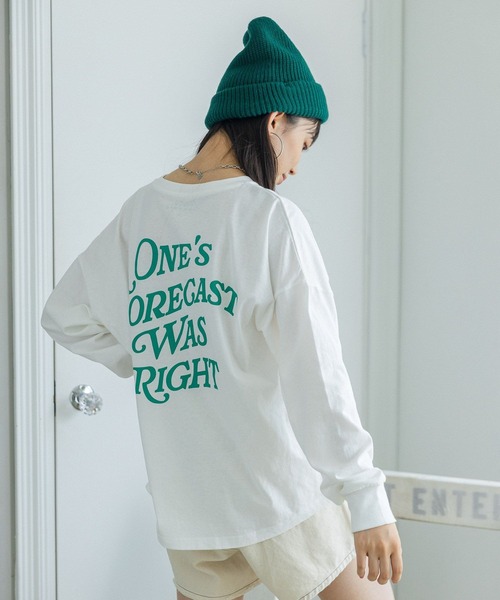 repipi armario(レピピ アルマリオ)の「バックロゴBIGロンT(Tシャツ/カットソー・キッズ・ホワイト/サックスブルー/グリーン/スミクロ・MEDIUM/LARGE)」の2枚目の写真