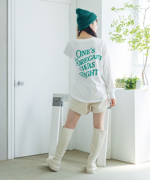 repipi armario(レピピ アルマリオ)の「バックロゴBIGロンT(Tシャツ/カットソー・キッズ・ホワイト/サックスブルー/グリーン/スミクロ・MEDIUM/LARGE)」の6枚目の写真