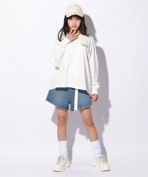 repipi armario(レピピ アルマリオ)の「バックロゴBIGロンT(Tシャツ/カットソー・キッズ・ホワイト/サックスブルー/グリーン/スミクロ・MEDIUM/LARGE)」の11枚目の写真