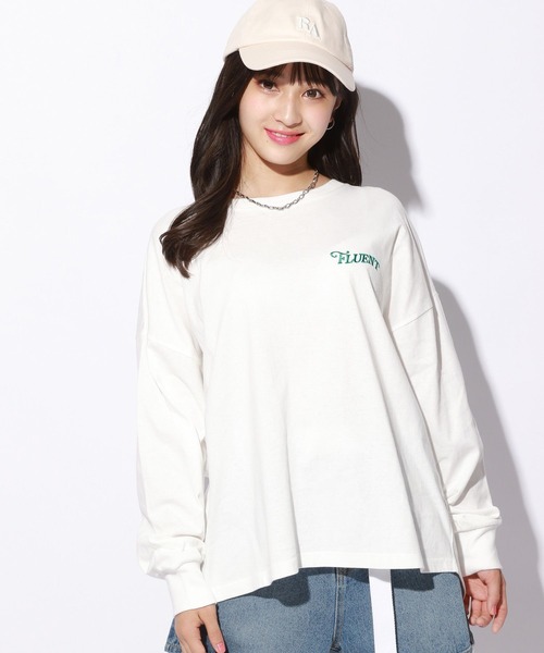 repipi armario(レピピ アルマリオ)の「バックロゴBIGロンT(Tシャツ/カットソー・キッズ・ホワイト/サックスブルー/グリーン/スミクロ・MEDIUM/LARGE)」の13枚目の写真