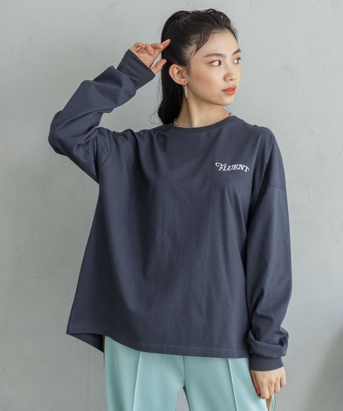 repipi armario(レピピ アルマリオ)の「バックロゴBIGロンT(Tシャツ/カットソー・キッズ・ホワイト/サックスブルー/グリーン/スミクロ・MEDIUM/LARGE)」の18枚目の写真