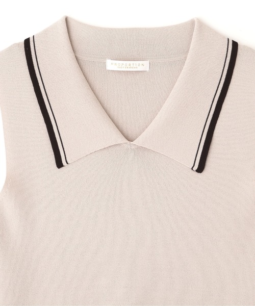 PROPORTION BODY DRESSING(プロポーションボディドレッシング)の「配色襟フレンチノースリーブニット / 1212270800(ニット/セーター・レディース・グレー/ボルドー/ネイビー・FREE)」の22枚目の写真