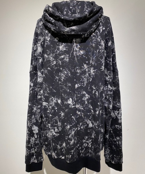 KMRii（ケムリ）の「KMRii/ケムリ/Flake Dischaged Pullover（パーカー・メンズ・ブラック・1/2）」の4枚目の写真
