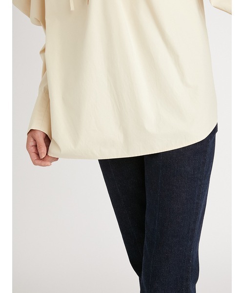 SNIDEL（スナイデル）の「フリルスタンドカラーブラウス（シャツ/ブラウス・レディース・ホワイト/ライトベージュ/ダークブラウン・FREE）」の13枚目の写真