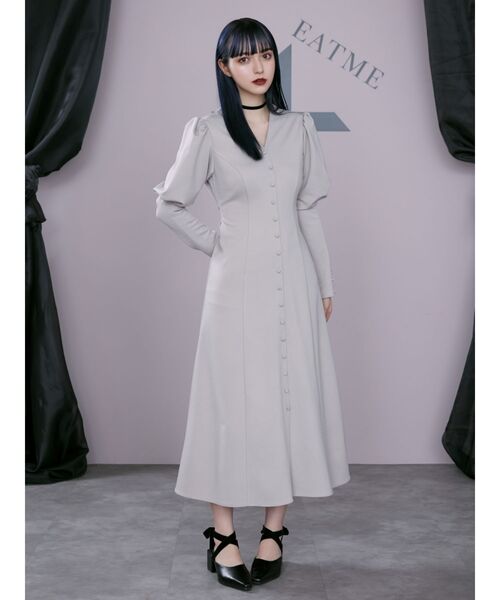 EATME(イートミー)の「ジュリエットスリーブワンピース(ワンピース・レディース・ブラック/ベージュ・SMALL/MEDIUM)」の2枚目の写真