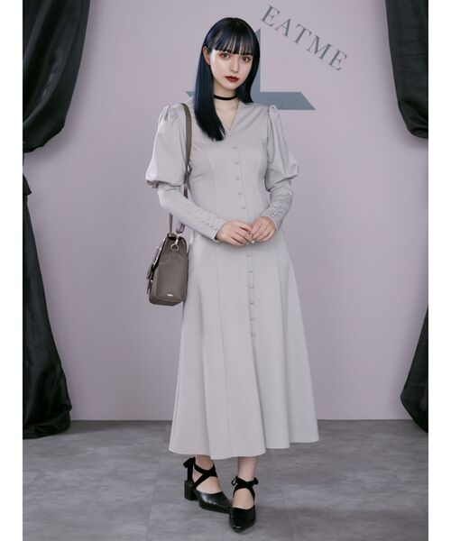 EATME(イートミー)の「ジュリエットスリーブワンピース(ワンピース・レディース・ブラック/ベージュ・SMALL/MEDIUM)」の17枚目の写真