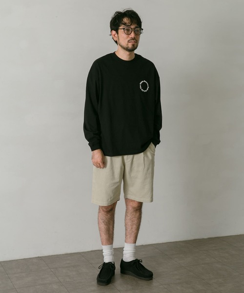 URBAN RESEARCH DOORS（アーバンリサーチドアーズ）の「サークルラバープリントロングスリーブTシャツ（Tシャツ/カットソー・メンズ・ホワイト/ブラック・MEDIUM/LARGE）」の9枚目の写真