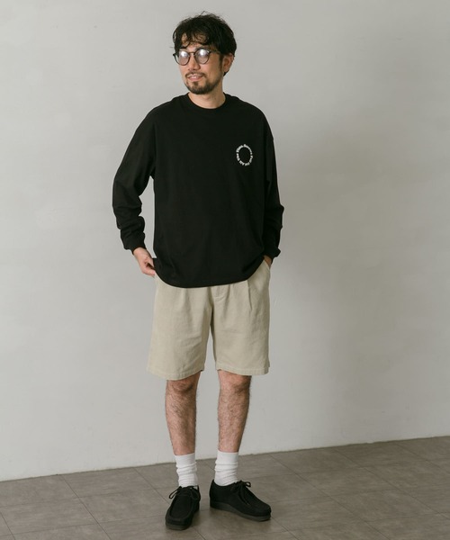 URBAN RESEARCH DOORS（アーバンリサーチドアーズ）の「サークルラバープリントロングスリーブTシャツ（Tシャツ/カットソー・メンズ・ホワイト/ブラック・MEDIUM/LARGE）」の10枚目の写真