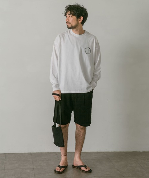 URBAN RESEARCH DOORS（アーバンリサーチドアーズ）の「サークルラバープリントロングスリーブTシャツ（Tシャツ/カットソー・メンズ・ホワイト/ブラック・MEDIUM/LARGE）」の18枚目の写真