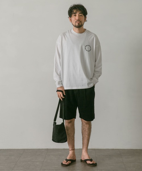 URBAN RESEARCH DOORS（アーバンリサーチドアーズ）の「サークルラバープリントロングスリーブTシャツ（Tシャツ/カットソー・メンズ・ホワイト/ブラック・MEDIUM/LARGE）」の19枚目の写真