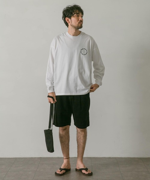 URBAN RESEARCH DOORS（アーバンリサーチドアーズ）の「サークルラバープリントロングスリーブTシャツ（Tシャツ/カットソー・メンズ・ホワイト/ブラック・MEDIUM/LARGE）」の20枚目の写真