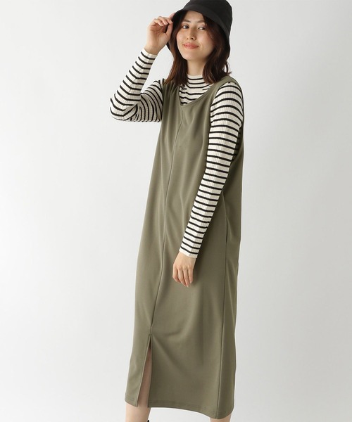 LEPSIM(レプシィム)の「2WAYイージージャンスカ 125460(ワンピース・レディース・ブラック/ベージュ/カーキ/グレイッシュベージュ/ブラウン/グリーン/ベージュ系その他・FREE/TALL)」の6枚目の写真