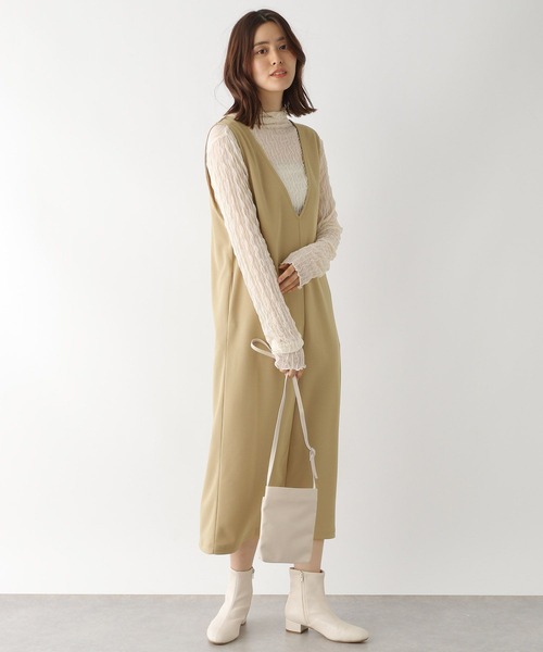 LEPSIM(レプシィム)の「2WAYイージージャンスカ 125460(ワンピース・レディース・ブラック/ベージュ/カーキ/グレイッシュベージュ/ブラウン/グリーン/ベージュ系その他・FREE/TALL)」の16枚目の写真