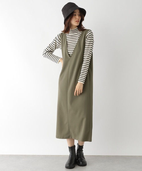 LEPSIM(レプシィム)の「2WAYイージージャンスカ 125460(ワンピース・レディース・ブラック/ベージュ/カーキ/グレイッシュベージュ/ブラウン/グリーン/ベージュ系その他・FREE/TALL)」の20枚目の写真