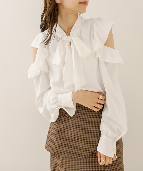 OLIVE des OLIVE ダブルリボンブラウス OLIVE des OLIVE（オリーブデオリーブ）の「ダブルリボン