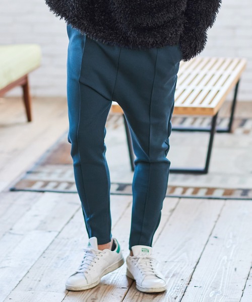 CAMBIO(カンビオ)の「mp10355-Cardboard Knit Pintuck Jogger Pants ジョガーパンツ(その他パンツ・メンズ・グレー系その他/ブラック/ブルーグリーン・S/L/M)」の4枚目の写真