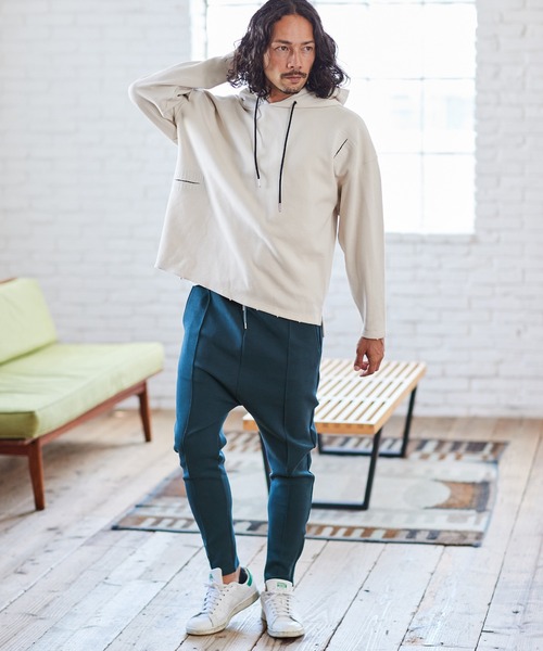 CAMBIO(カンビオ)の「mp10355-Cardboard Knit Pintuck Jogger Pants ジョガーパンツ(その他パンツ・メンズ・グレー系その他/ブラック/ブルーグリーン・S/L/M)」の6枚目の写真