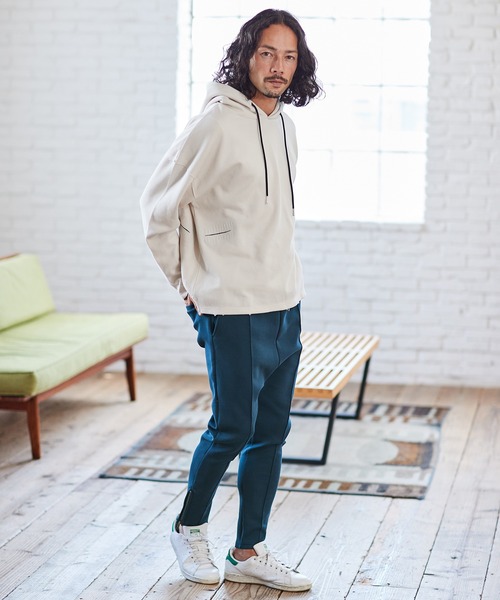 CAMBIO(カンビオ)の「mp10355-Cardboard Knit Pintuck Jogger Pants ジョガーパンツ(その他パンツ・メンズ・グレー系その他/ブラック/ブルーグリーン・S/L/M)」の7枚目の写真