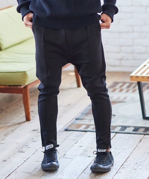 CAMBIO(カンビオ)の「mp10355-Cardboard Knit Pintuck Jogger Pants ジョガーパンツ(その他パンツ・メンズ・グレー系その他/ブラック/ブルーグリーン・S/L/M)」の9枚目の写真