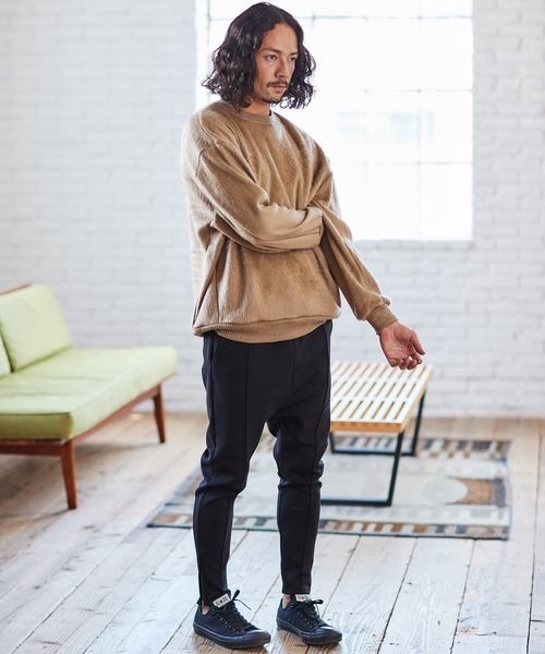 CAMBIO(カンビオ)の「mp10355-Cardboard Knit Pintuck Jogger Pants ジョガーパンツ(その他パンツ・メンズ・グレー系その他/ブラック/ブルーグリーン・S/L/M)」の15枚目の写真