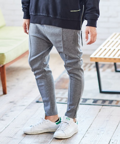 CAMBIO(カンビオ)の「mp10355-Cardboard Knit Pintuck Jogger Pants ジョガーパンツ(その他パンツ・メンズ・グレー系その他/ブラック/ブルーグリーン・S/L/M)」の16枚目の写真
