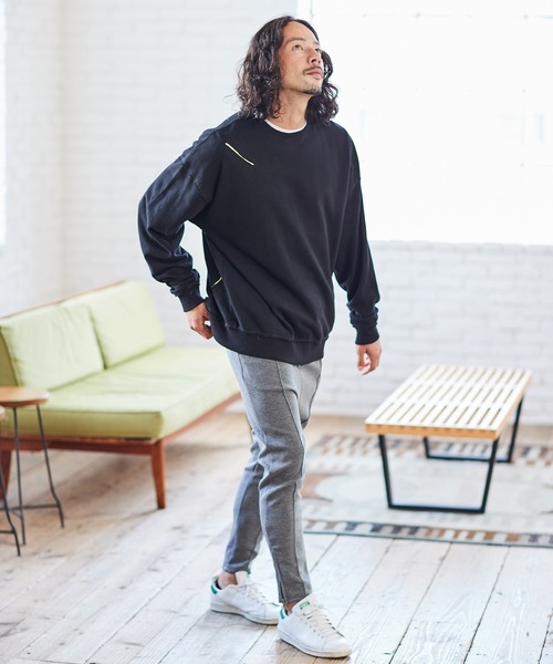 CAMBIO(カンビオ)の「mp10355-Cardboard Knit Pintuck Jogger Pants ジョガーパンツ(その他パンツ・メンズ・グレー系その他/ブラック/ブルーグリーン・S/L/M)」の18枚目の写真