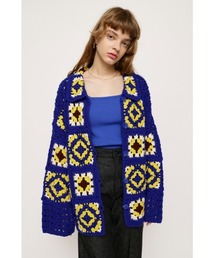 CROCHET MG C/D クロシェ ミドルゲージ カーディガン 柄ニット