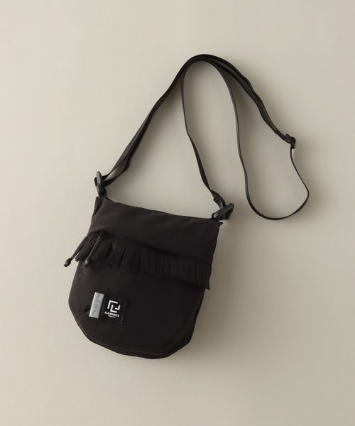 NOMA t.d.(ノーマティーディー)の「【NOMA T.D. / ノ-マ・ティー・ディー】FRINGE DOUBLE POUCH(ショルダーバッグ・メンズ・ブラック/パープル・FREE)」の2枚目の写真