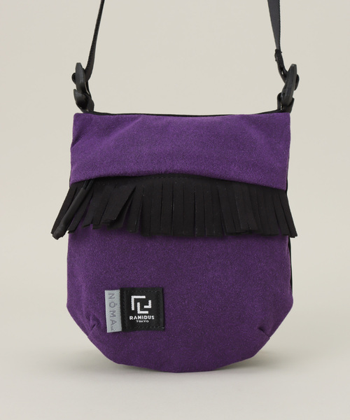NOMA t.d.(ノーマティーディー)の「【NOMA T.D. / ノ-マ・ティー・ディー】FRINGE DOUBLE POUCH(ショルダーバッグ・メンズ・ブラック/パープル・FREE)」の18枚目の写真