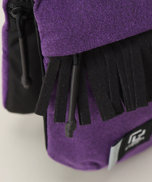 NOMA t.d.(ノーマティーディー)の「【NOMA T.D. / ノ-マ・ティー・ディー】FRINGE DOUBLE POUCH(ショルダーバッグ・メンズ・ブラック/パープル・FREE)」の6枚目の写真