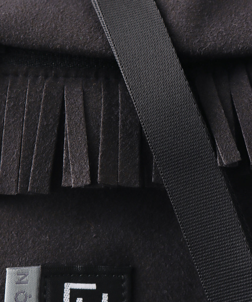 NOMA t.d.(ノーマティーディー)の「【NOMA T.D. / ノ-マ・ティー・ディー】FRINGE DOUBLE POUCH(ショルダーバッグ・メンズ・ブラック/パープル・FREE)」の15枚目の写真