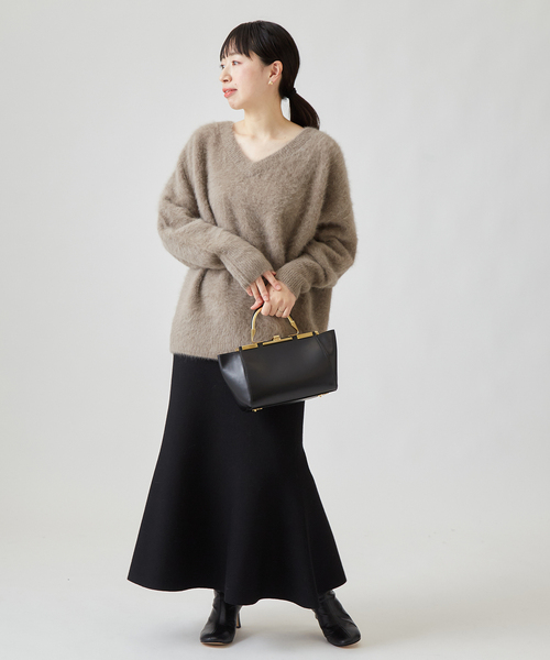 journal standard L'essage（ジャーナルスタンダードレサージュ）の「ニットマーメードスカート（スカート・レディース・ブラック/Yellow・FREE）」の3枚目の写真