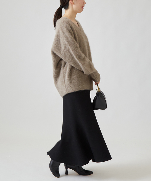 journal standard L'essage（ジャーナルスタンダードレサージュ）の「ニットマーメードスカート（スカート・レディース・ブラック/Yellow・FREE）」の5枚目の写真