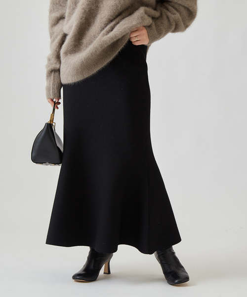 journal standard L'essage（ジャーナルスタンダードレサージュ）の「ニットマーメードスカート（スカート・レディース・ブラック/Yellow・FREE）」の6枚目の写真