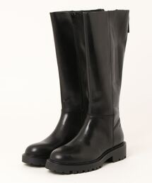 【VAGABOND】ラウンドトウバックジップロングブーツ(E23204)