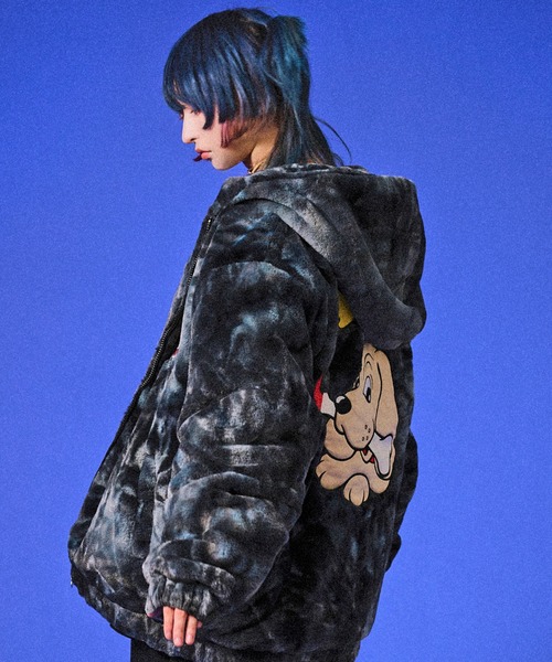 GALFY（ガルフィー）の「GALFY/ガルフィーぼんやりファーブルゾン（ブルゾン・メンズ・ブラック/ピンク/グリーン・L/XL）」の16枚目の写真