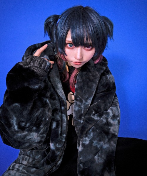 GALFY（ガルフィー）の「GALFY/ガルフィーぼんやりファーブルゾン（ブルゾン・メンズ・ブラック/ピンク/グリーン・L/XL）」の20枚目の写真