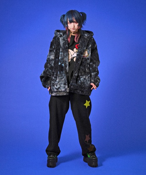 GALFY（ガルフィー）の「GALFY/ガルフィーぼんやりファーブルゾン（ブルゾン・メンズ・ブラック/ピンク/グリーン・L/XL）」の12枚目の写真