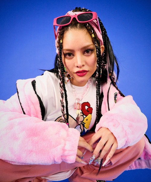 GALFY（ガルフィー）の「GALFY/ガルフィーぼんやりファーブルゾン（ブルゾン・メンズ・ブラック/ピンク/グリーン・L/XL）」の9枚目の写真